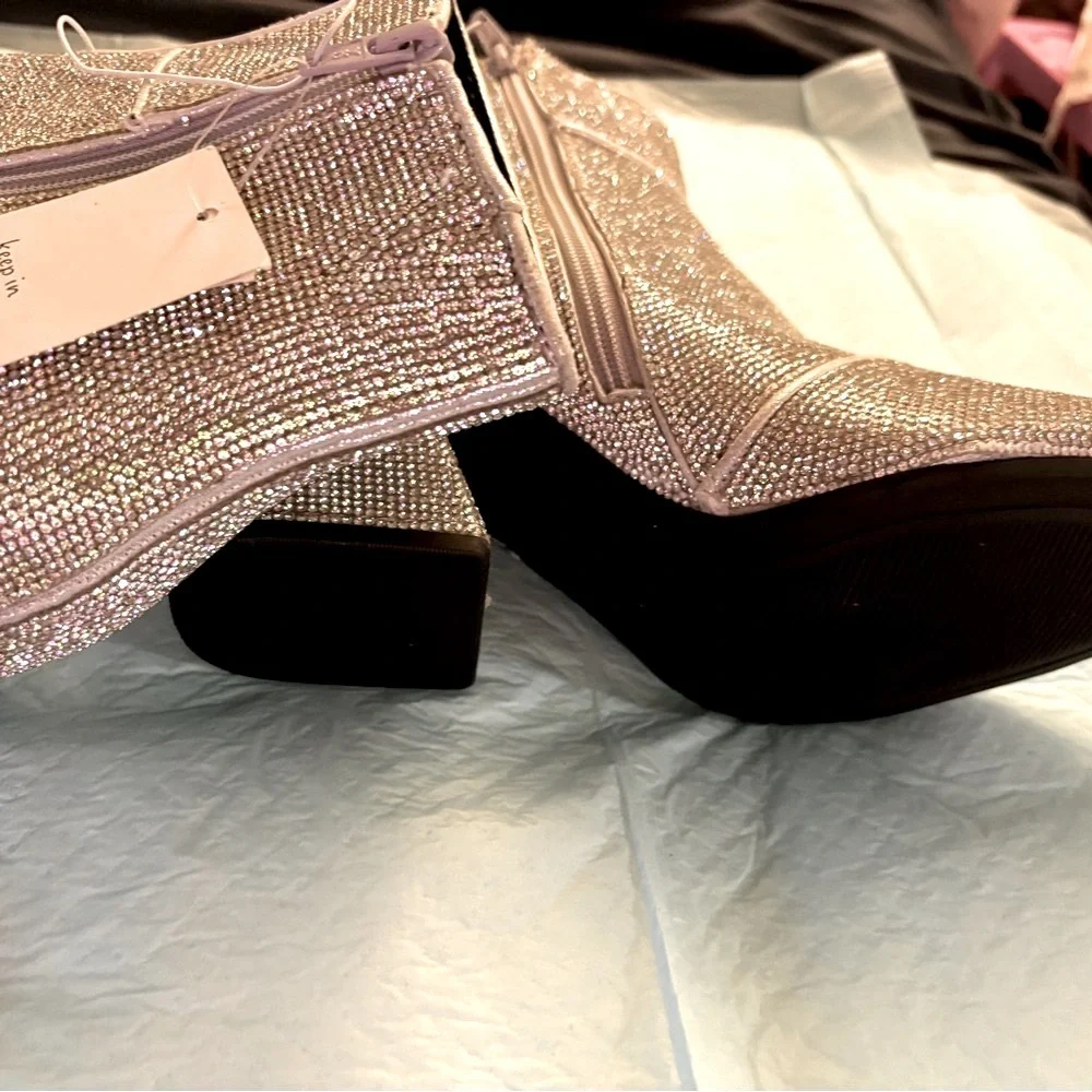 New- Elegant shiny rhinestone Sexy Ankle Boots  2025 Season - Picture 12 of 12